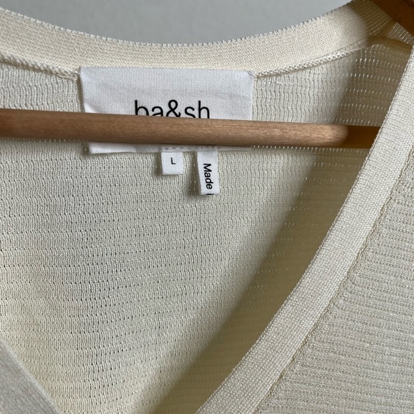 Ba&sh Acacio Pointelle Cardigan Top - Picture 6 of 11